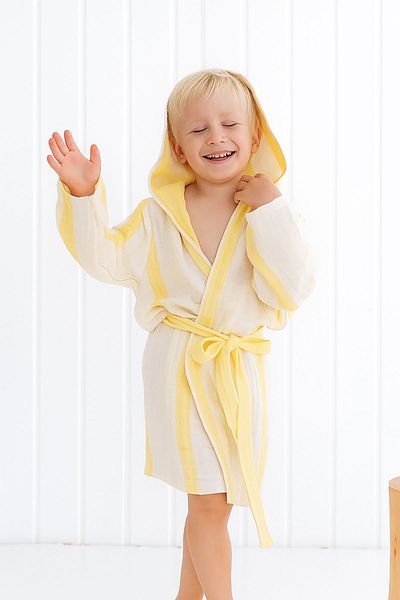 Tuğba Kuğu 4 Layer Muslin Bathrobe - Line Series