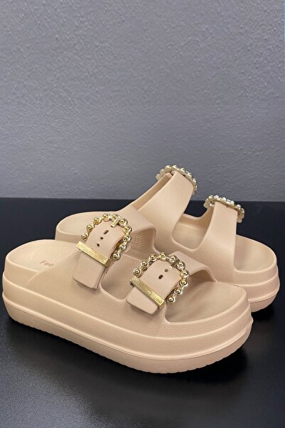 Moda Frato Modafrato YAKUT Papuci de damă cu talpă cu căptușeală Sandale pentru plajă, mare, piscină