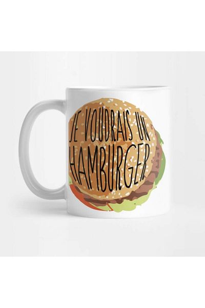 Pixxa I Want a Hamburger Mug