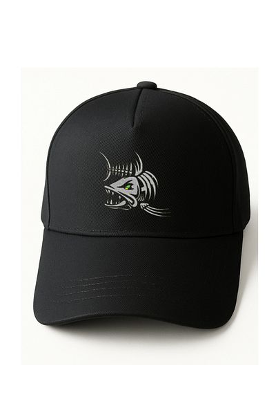 KEYFHOME Black Unisex Sports Hat Summer Cotton Sweatband & Air Holes Embroidered