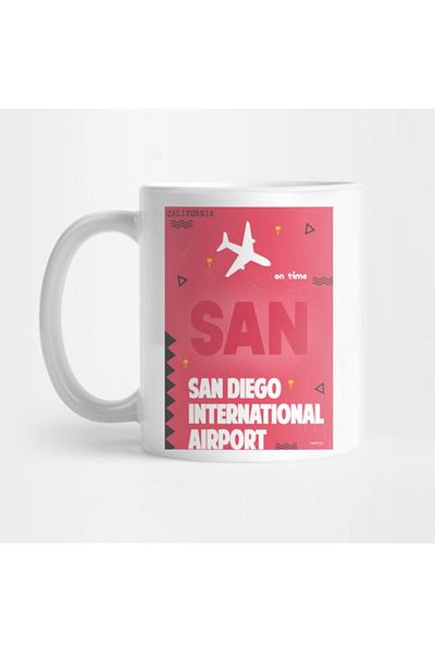 Pixxa San Diego Airport - Travel Love - Traveler Mug Cup