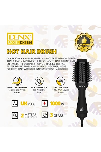 Denx Dnex DX1356 Hair Styler with Heat-Resistant Silicone Technology