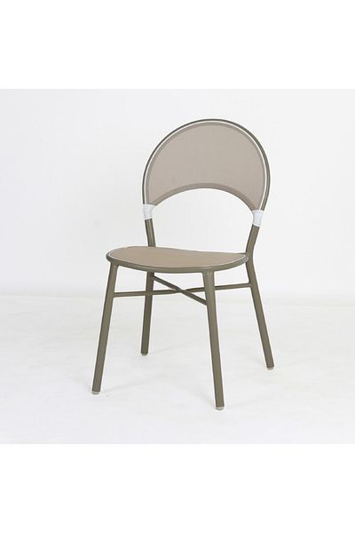 rexa Iron chair with plastic wicker - black 45-57-84 cm