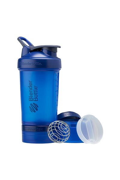 Laperva Blender Bottle Prostak Shaker, Blue, 2 Fully Independent Jars, Twist n' Lock System