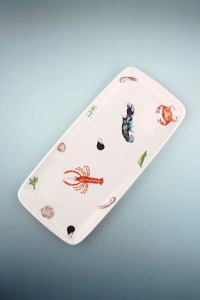 Bursa Porselen Dekor Fish Porcelain Tray
