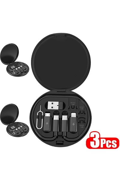 Choice 3PCS Multi USB Type C to C 60W Charging Adapter Cable Kit USB C to Lighting Conversion Set USB A & T