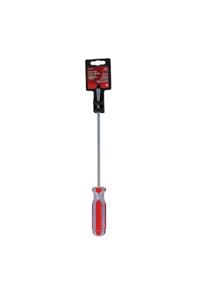 ACE CRV Shaft Magnetic Tip Screwdriver Red and Silver 6 x 200mm