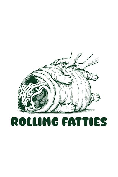 Pixxa Rolling Fatties Pug - Dog Mug Cup