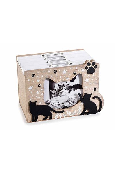 Decorer Set 4 albume foto lemn Pretty Cat 19.5x12x14 cm