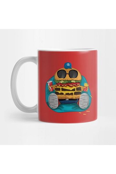 Pixxa Burger Man Mug Cup
