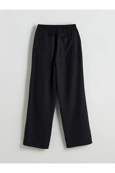 LC Waikiki Xside women's wide leg pants with elastic waistband in black