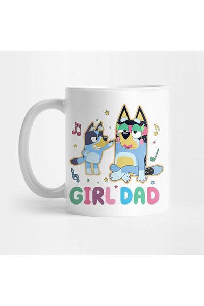 Pixxa Bluey Girl Dad Mug Cup