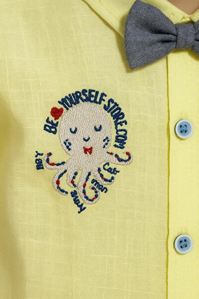 babixkids Baby Boy Linen Shirt and Shorts Set between 6 Months and 5 Years