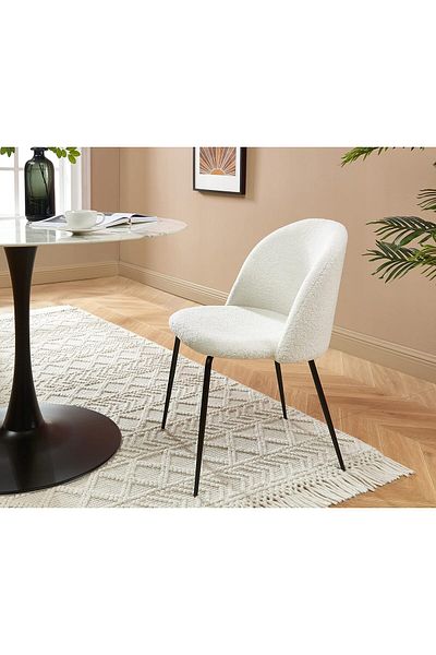 rexa Fabric Chair with Metal Legs Black