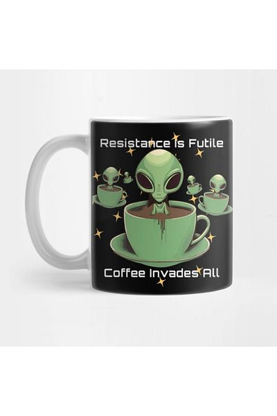 Pixxa Alien Coffee Style Mug