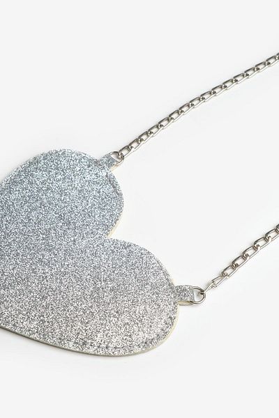 Le Mabelle Silver Heart Shaped Girl's Bag