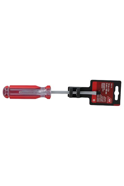 ACE CRV Shaft Magnetic Tip Screwdriver Red and Silver 6 x 100mm