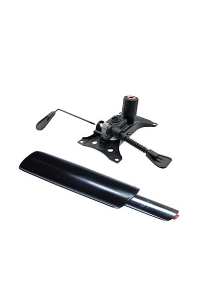 Depox Set de discuri de echilibru metalice, 25 cm x 15 cm și cilindru cu piston, gaz, pentru scaune de birou, negre, 35 cm