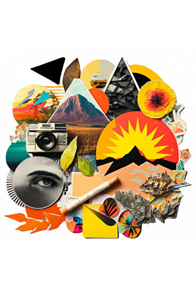 INOVATIX Set de 8 piese, Material autocolant colaj, INOVATIX®. 6 cm