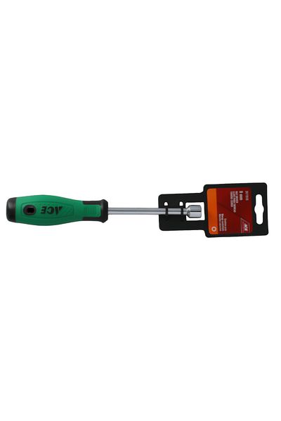 ACE Cushion Grip Nut Driver with TPR Handle Green and Silver 9mm
