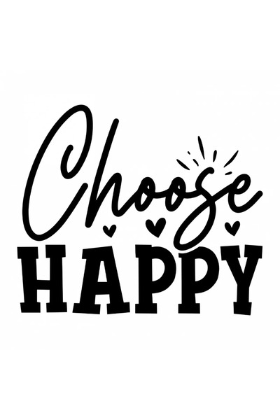 INOVATIX Σετ 8 τεμαχίων, αυτοκόλλητο Choose Happy with love, INOVATIX®. 6 εκ.