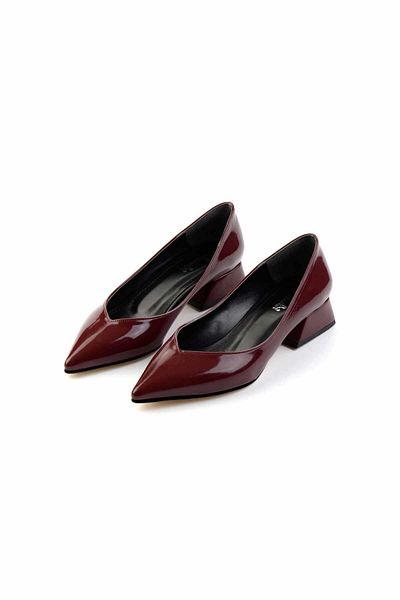 Bambi Burgundy Women's Classic Heeled Shoes K01992112008