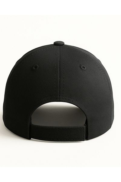 KEYFHOME Black Unisex Sports Hat Summer Cotton Sweatband & Air Holes Embroidered
