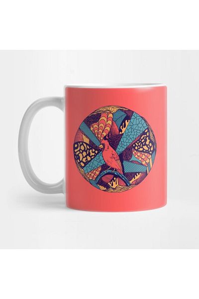 Pixxa Abstract Bird Mug Cup