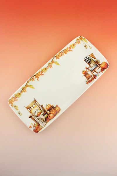 Bursa Porselen Dekor Halloween Porcelain Presentation Plate/Tray