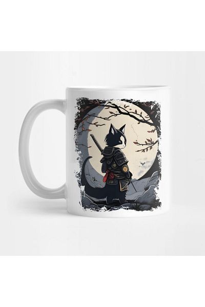 Pixxa Samurai Cat Mug Cup