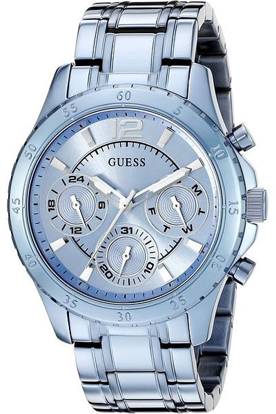 Guess Womens U0704L2 Iconic Sky Blue Watch with Multi-Function Dial