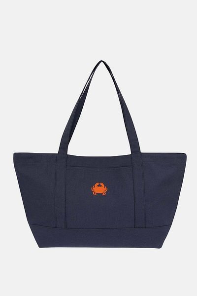 WWF Market Τσάντα παραλίας Crab Canvas - Navy Blue