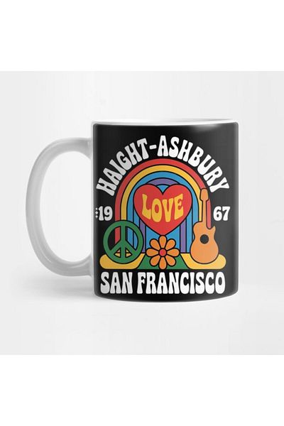 Pixxa Haight Ashbury San Francisco Mug Cup