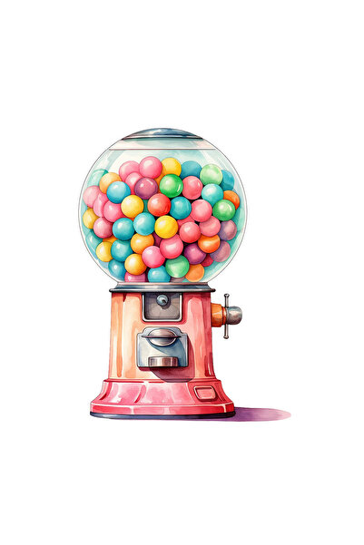 INOVATIX Σετ 8 τεμαχίων, Αυτοκόλλητο Μηχανής Καραμελών, INOVATIX®. 6 εκ.