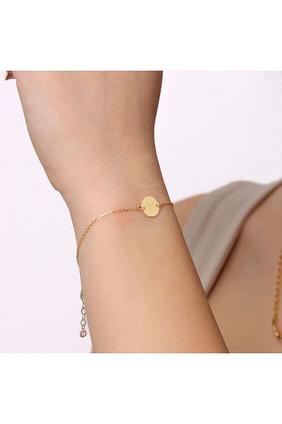 MOHI Fine Jewellery 14k yellow gold coin bracelet