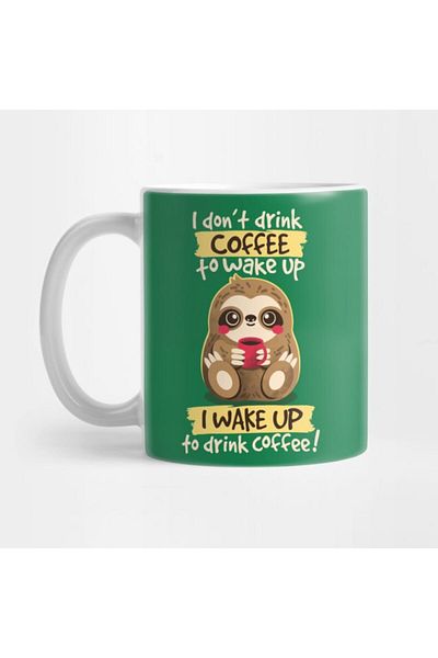 Pixxa Coffee Sloth Mug