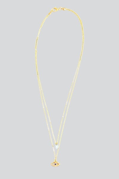 stravis Göz Ve Taş Uçlu Çoklu Kolye