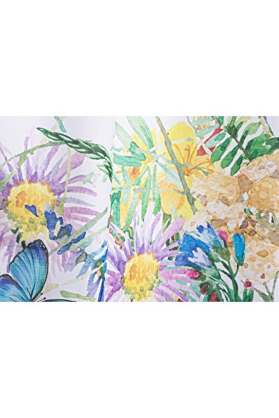 Bizzotto Decorative Curtain Flowers Textile 140x280