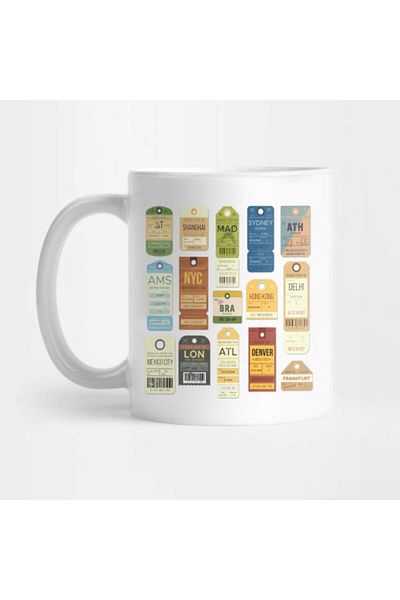 Pixxa Luggage Tags - Travel Love - Traveler Mug Cup