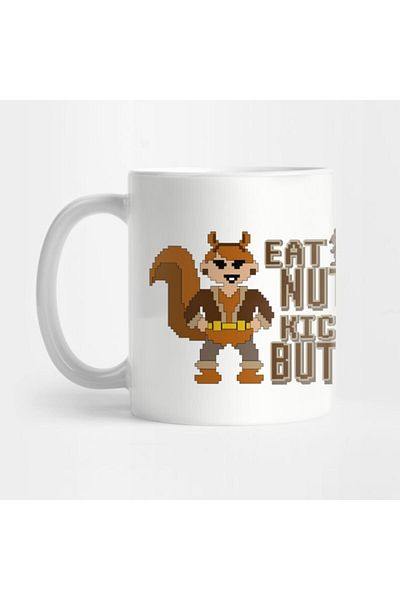 Pixxa Eat Nuts, Kick Butts Mug