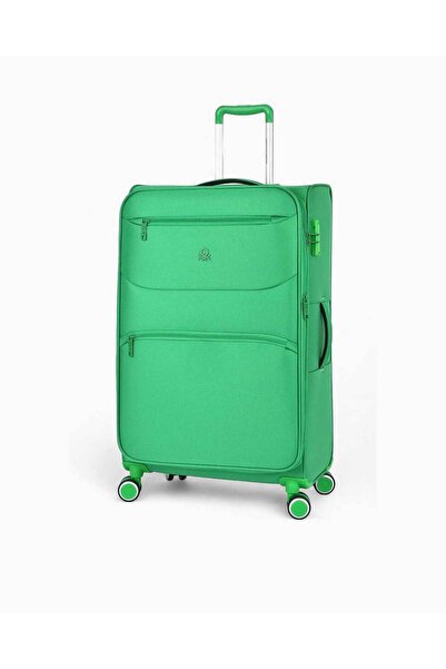 Benetton Logolu Kumaş Büyük Boy Valiz