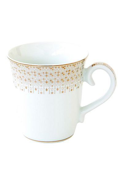 EasyLife Festive Collection Porcelain Coffee Mug White and Gold 275ml