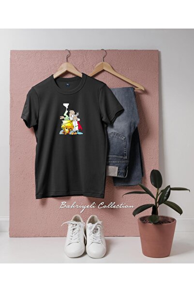 bahriyeli.jpeg Tricou unisex cu design supradimensionat Obelix, Getafix, Aste...