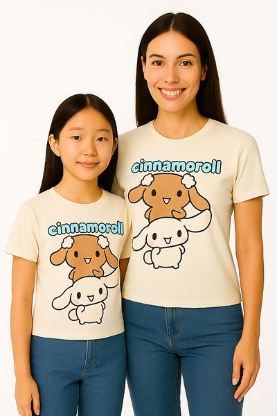 Ramior Cinnamoroll Love – Σετ μπλουζάκι με άδεια χρήσης Mother Daughter (ΣΗΜΑΝΤΕΣ ΤΟ ΜΕΓΕΘΟΣ ΤΗΣ ΜΑΜΑΣ)