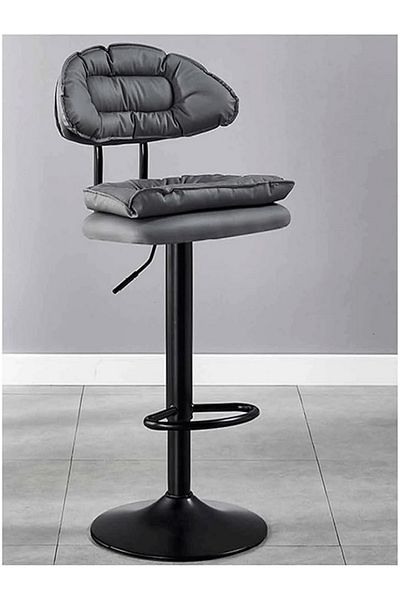 rexa Modern Coffee Bar Stool with Padded Seat – Adjustable Height, Metal Base