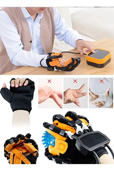 gaman Sol El Rehabilitasyon Robotu Çift Eldivenli Rehabilitasyon Eldiveni (Ay...