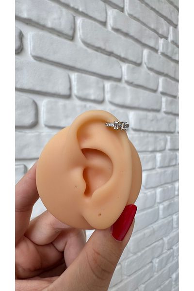 alysa jewelry Surgical Steel Baguette Stone Ring Piercing 8mm
