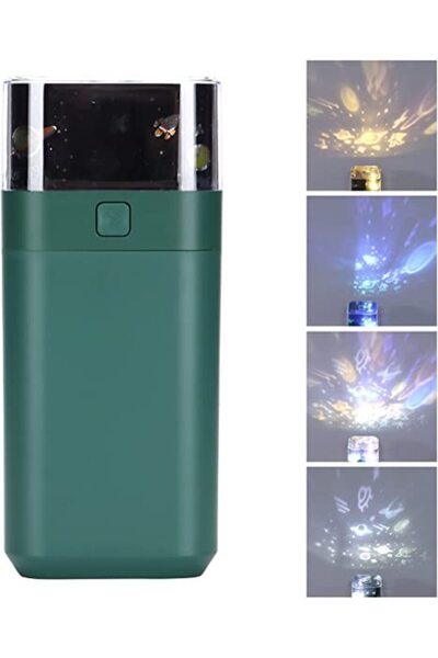 zola Υγραντήρας προβολής, διαχύτης αρώματος, 3 διαφάνειες εικόνας, USB, 5 λειτουργίες, 14,5x 6,5 cm, πράσινο