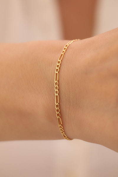 YAVUZ KUYUMCULUK 14 Ayar Altın Figaro Bileklik