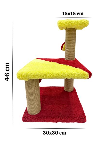 Komano Pontika 3 Layer Kitten Scratching Board with Fan Set/ 46 Cm/ Suitable for Kittens Gs/Bjk/Fb